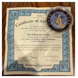 US Navy Challenge Coin With COA