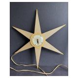 Mid-Century Modern Starburst Electric Wall Clock
