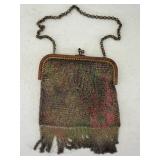 Vintage Mesh Evening Bag With Fringe