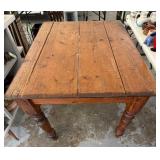 Wooden Table with Turned Legs