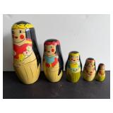 5 Hand-Painted Matryoshka Dolls