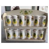 Frog-Themed Ceramic Spice Rack Set