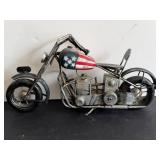 Metal Motorcycle Model with Flag Design