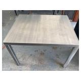 MCM Brushed Metal Rectangular Table