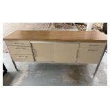 MCM Metal Cabinet with Wood Top