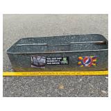 Galvanized Metal Tray with Handle and Stickers