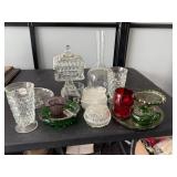 Clear and Colored Glassware Items