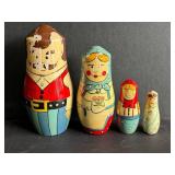Painted Wooden Russian Nesting Dolls