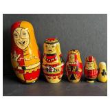 Painted Wooden Russian Nesting Dolls