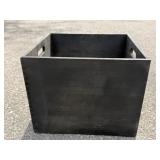 Black Wooden Storage Box with Handles