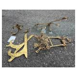 Brass Pieces with Glass Shelf