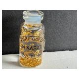 24 Karat Pure Gold Flakes in Glass Vial