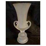 Frosted Glass Vase W/Handled Design