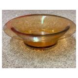 Amber Glass Fruit Bowl