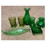 Green Glass Tableware