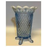 Imperial Glass Katy Blue Footed Bud Vase