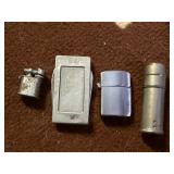 Four Tiny Vintage Metal Lighters