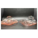 Pink Depression Glass Trays