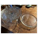 Glass Cake Stand and Decorative Bowl