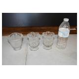 Pair of Homco & Crystal Clear Votive Holders