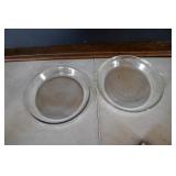 Pair of 9" Glass Pie Dishes