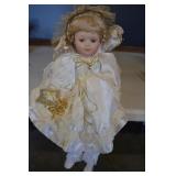 18" Shelf Sitting Angel Porcelain Doll