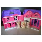 Doll House w/ 3 NOS Barbie Happy Meal Toys