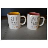 Rae Dunn Shell Yeah & Beach Please Mugs