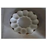 Milk Glass Deviled Egg Dish
