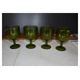 Set of 4 Bartlett Collins Thumbprint Goblets