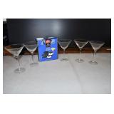 Set of Martini Glasses with Salt Rimmer