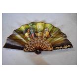 Vtg Spanish Style Folding Hand Fan