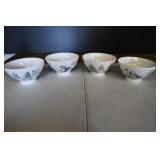 Set of 4 Sketch Book Ice Cream Bowls