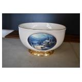 Thomas Kinkade Sunday Evening Sleigh Ride Vase