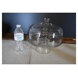 Clear Glass Pedestal Cake Plate w/ Lid