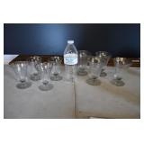 Vtg Art Deco Silver Rimmed Glasses