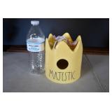 Rae Dunn Majestic Crown Bird House
