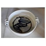 Vtg Signed Clay Works Serving Bowl