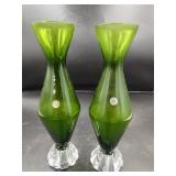 2 Swedish Vases by Bo Borgstrom for Aseda Glasbruk