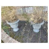 Pair Matching Plastic Planters