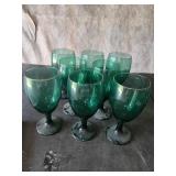 8 Libby Juniper Teardrop Water Goblets