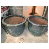 2 Large Ceramic Flower Pots