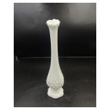 Fenton Milkglass Hobnail Swung Vase