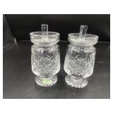 (2) Waterford Crystal Jam/Jelly Jars