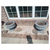 Pair Matching Concrete Planters