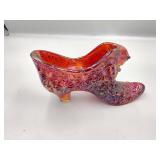 Fenton Red Glass Shoe