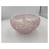 Fenton Pink Opalescent Rose Bowl