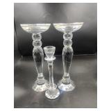 3 Crystal Candle Sticks