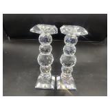 2 Swarovski Crystal Candle Sticks