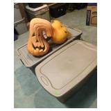 2 Totes of Halloween & Fall Decor